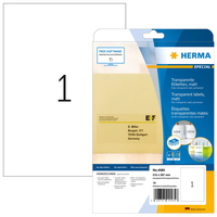 10 HERMA Folienetiketten 4585 transparent 210,0 x 297,0 mm