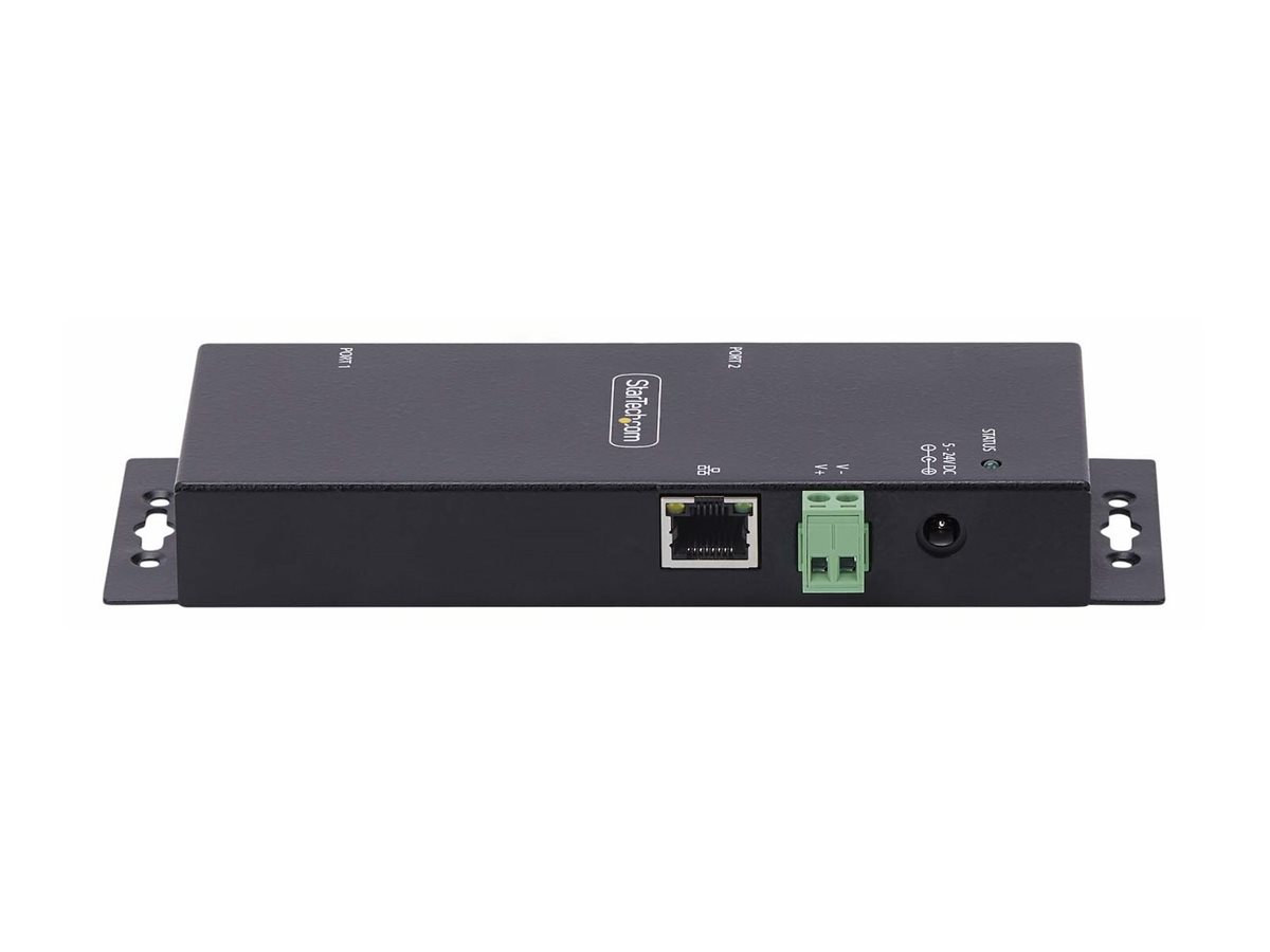 STARTECH.COM 2-Port Seriell auf Ethernet Adapter Serial TCP IP Server Wand/DIN Montage RS232 Ethernet Adapter/Konverter