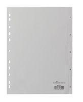 DURABLE Ordnerregister Vollformat 1-5 grau 5-teilig, 1 St. DURABLE Ordnerregister Vollformat 1-5 grau 5-teilig, 1 St.