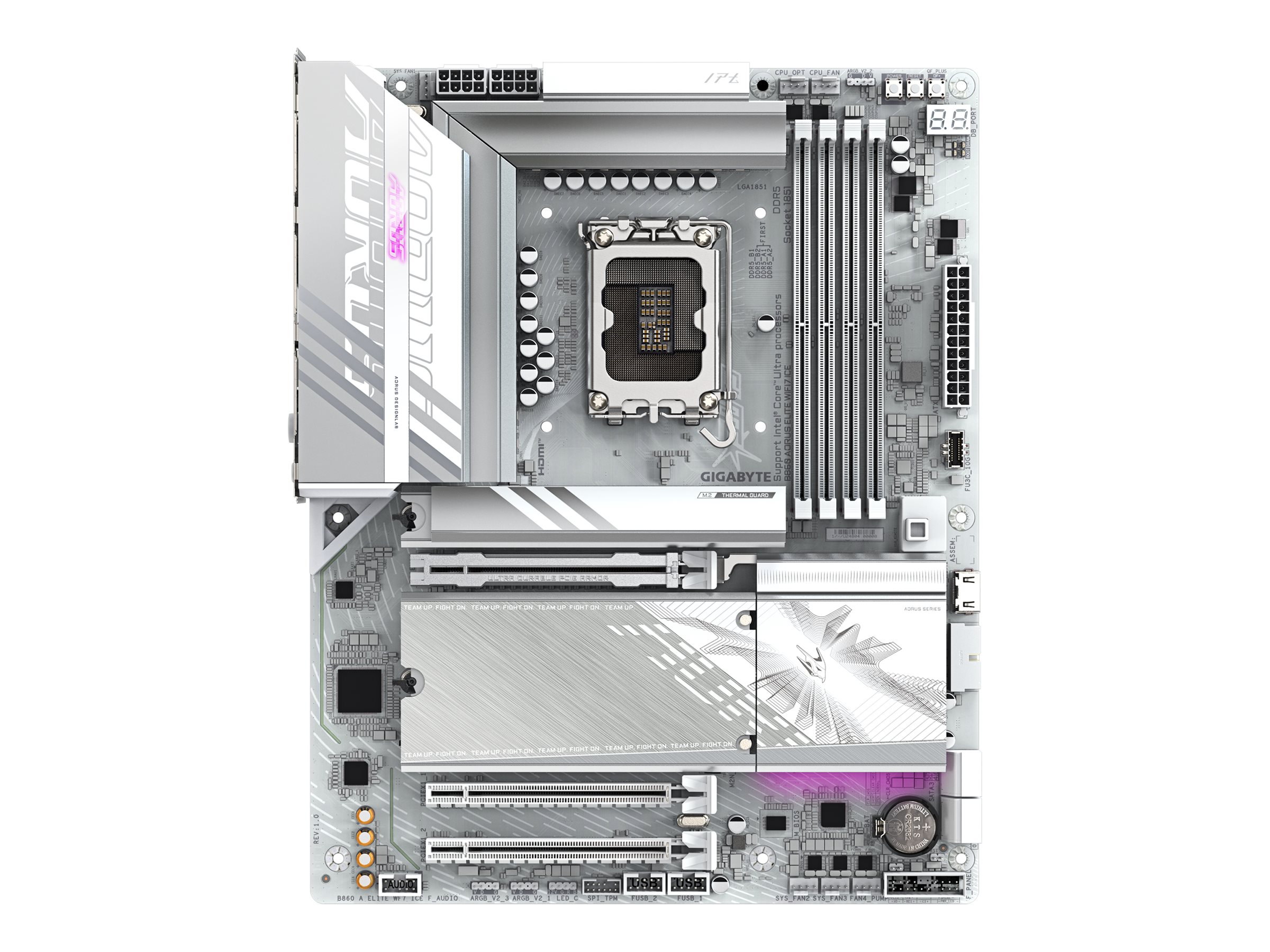GIGABYTE B860 A ELITE WF7 ICE LGA1851 MB 4xDDR5 4xSATA 3xM.2