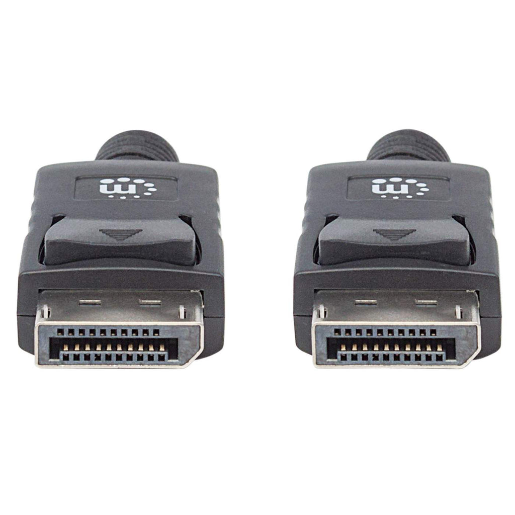 MANHATTAN DisplayPort Kabel 2m DisplayPort Stecker auf DisplayPort Stecker Geschirmt Schwarz Hohe Uebertragungsbandbreite