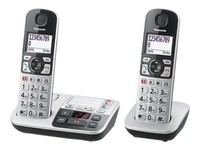 Panasonic KX-TGE522GS Schnurloses Telefon mit Anrufbeantworter silber Panasonic KX-TGE522GS Schnurloses Telefon mit Anrufbeantworter silber