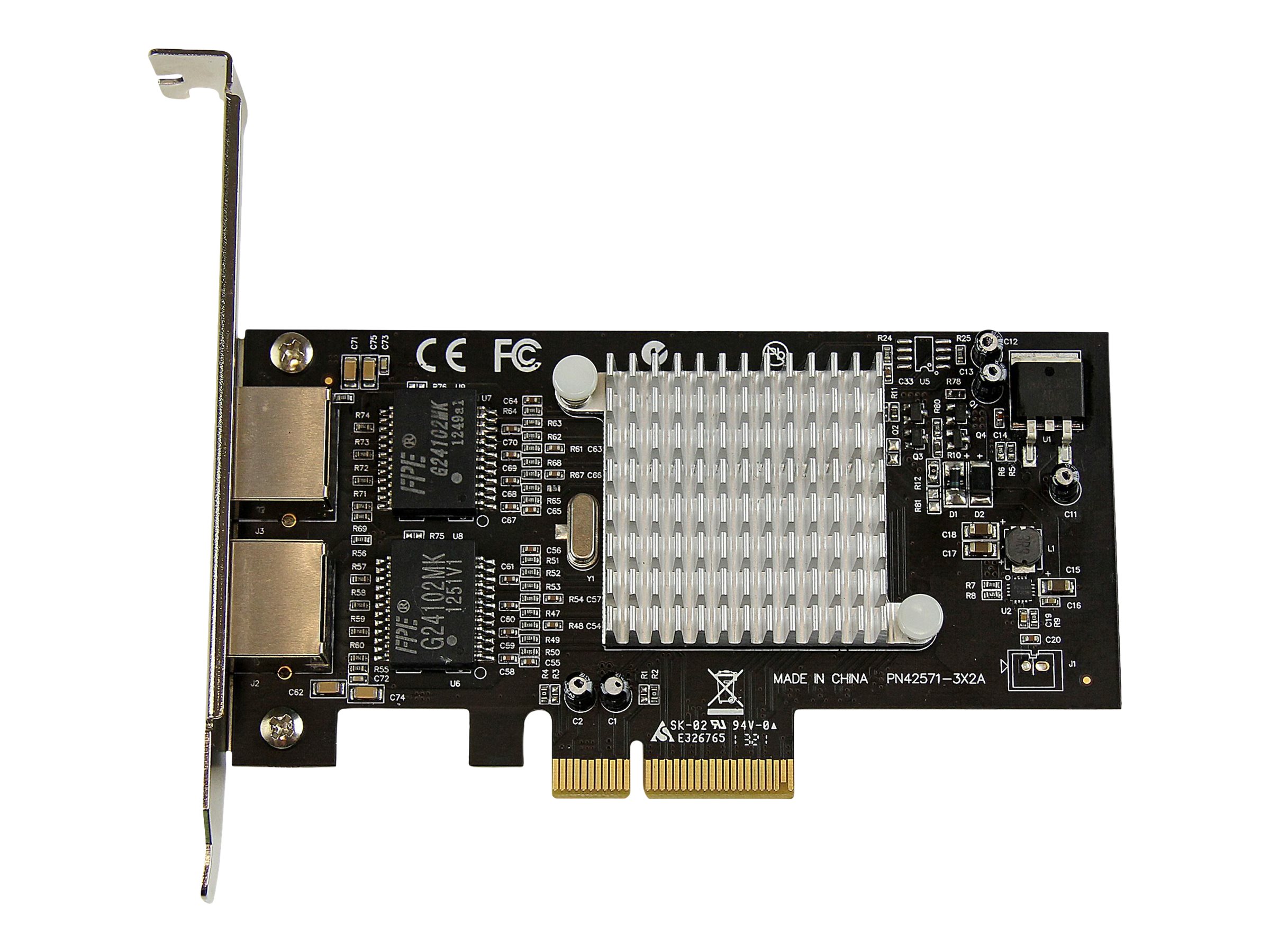 StarTech.com Dual Port PCI Express (PCIe x4) Gigabit Ethernet Server Adapter - 2 Port Network Card - Intel i350 NIC - GbE Network Card (ST2000SPEXI) - Netzwerkadapter - PCIe 2.1 x4 - Gigabit Ethernet x 2