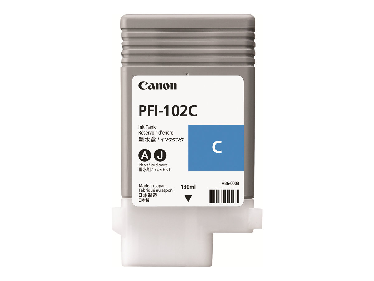 CANON PFI-102C Farbpatrone cyan Standardkapazität 130ml 1er-Pack