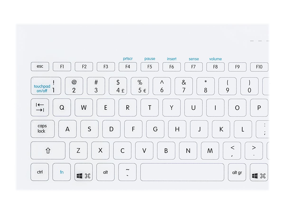 GETT CLEANKEYS CK5 kapazitive Glastastatur integr.Touchpad und NUM block IP65 wasserdicht desinfizierbar Gorilla Glas Layout: DE