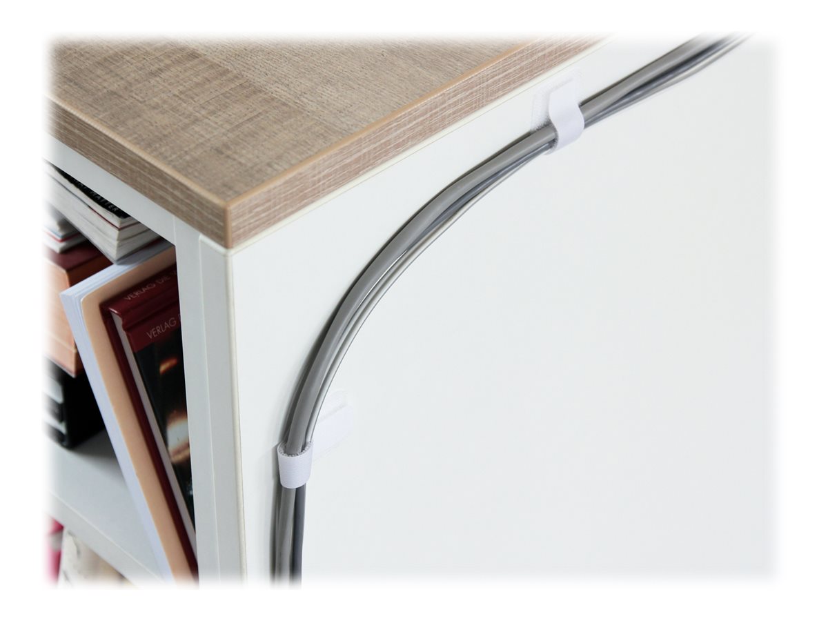 LABEL THE CABLE Klettkabelbinder WALL STRAPS PRO weiß 9,0 cm x 1,6 cm, 50 St