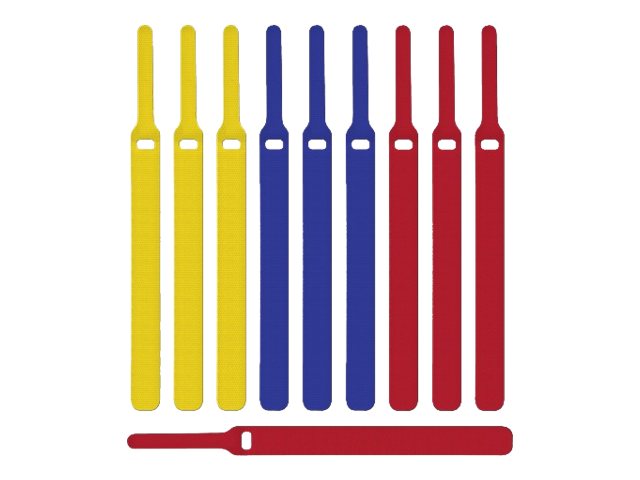 LABEL THE CABLE Klettkabelbinder BASIC STRAPS farbsortiert 17,0 cm x 1,4 cm, 10 St