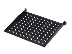 DIGITUS Fachboden 48,3cm 19Zoll fuer Wandschraenke RAL9005 schwarz 483x250x44mm incl. Befestigungsmaterial