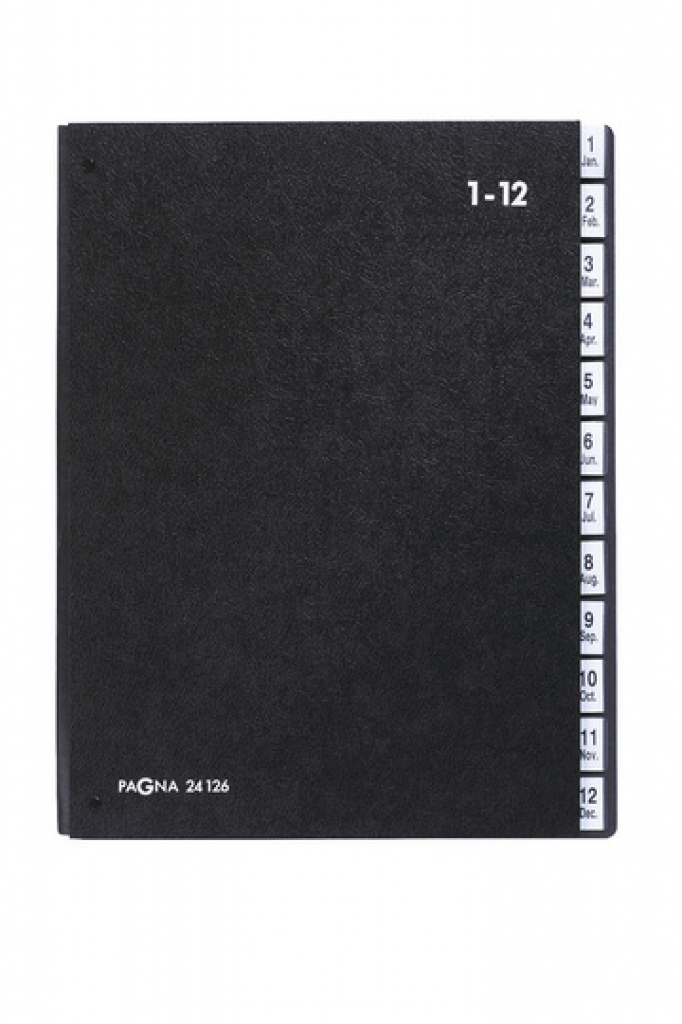 PAGNA Pultordner 1-31, 1-12, Jan.-Dez. schwarz