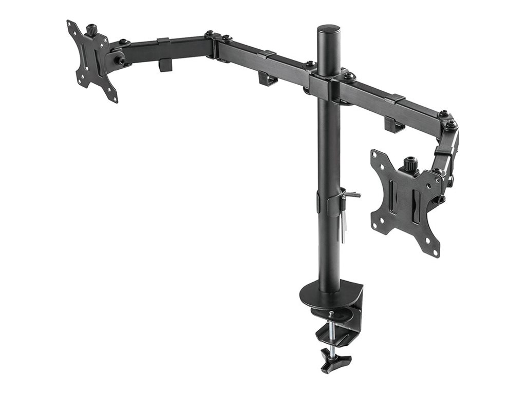 NEOMOUNTS Monitor Dual-Desk Mount Tischhalterung 25,4-81,3cm 10-32Zoll Durchfuehrung/Klemme Volle Bewegung fuer zwei Bildsc