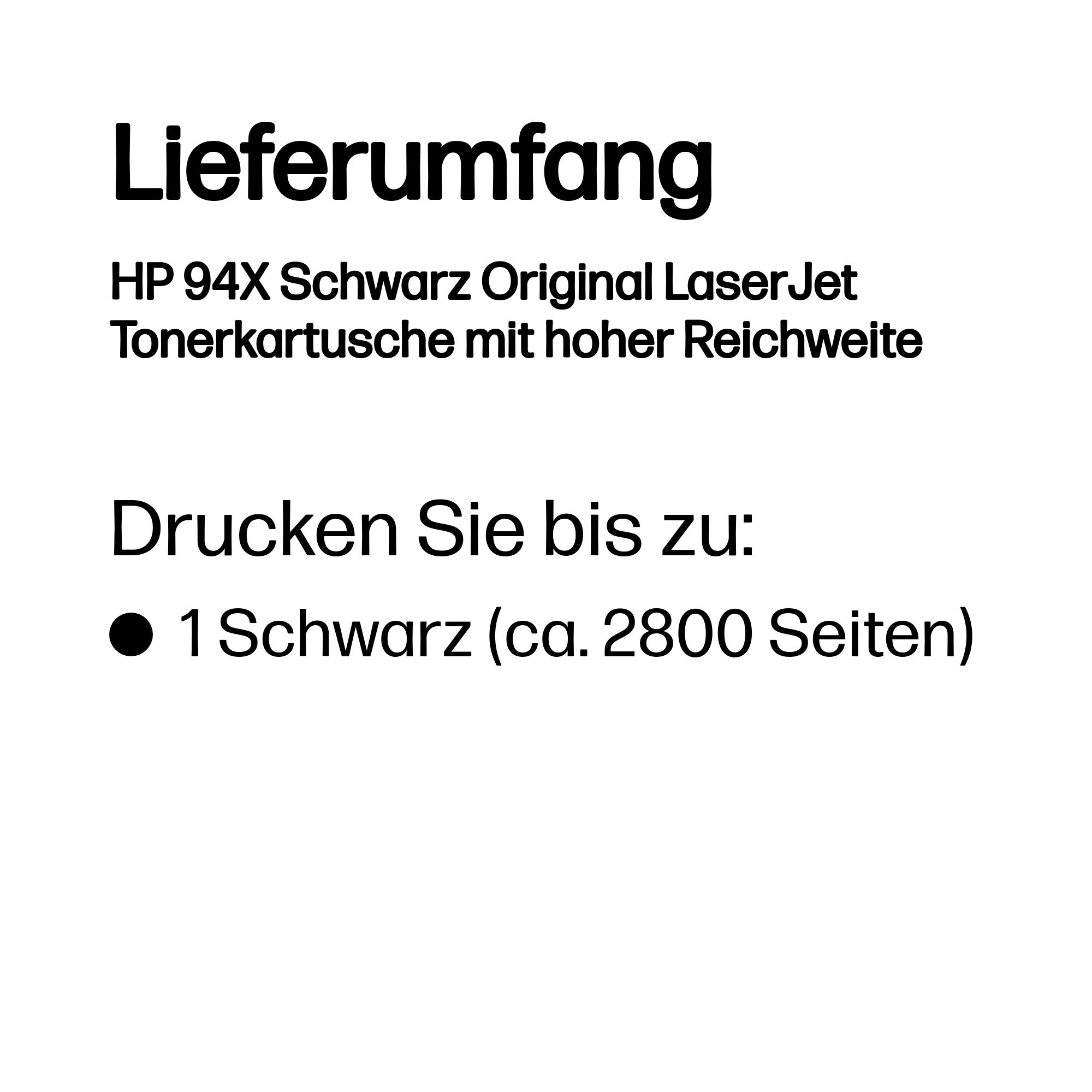 HP 94X Schwarz Tonerkartusche