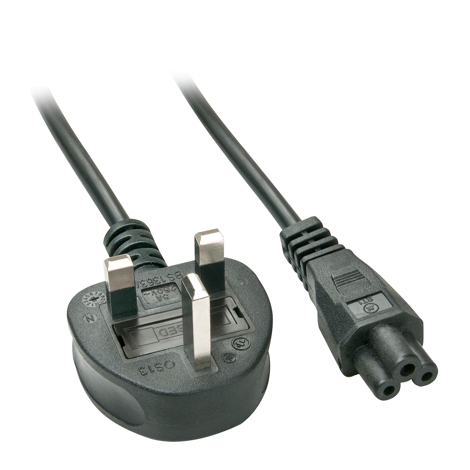 LINDY 2m UK Netzstecker an IEC C5