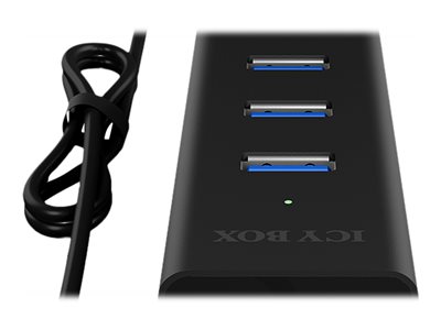 RaidSonic ICY BOX® USB-Hub IB-HUB1409-U3 4-fach schwarz