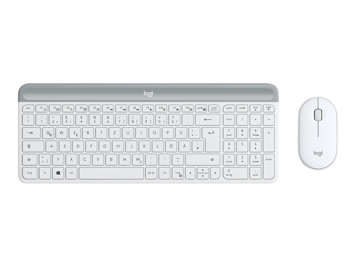 LOGITECH Slim Wireless Keyboard and Mouse Combo MK470 - OFFWHITE - DEU - CENTRAL LOGITECH Slim Wireless Keyboard and Mouse Combo MK470 - OFFWHITE - DEU - CENTRAL