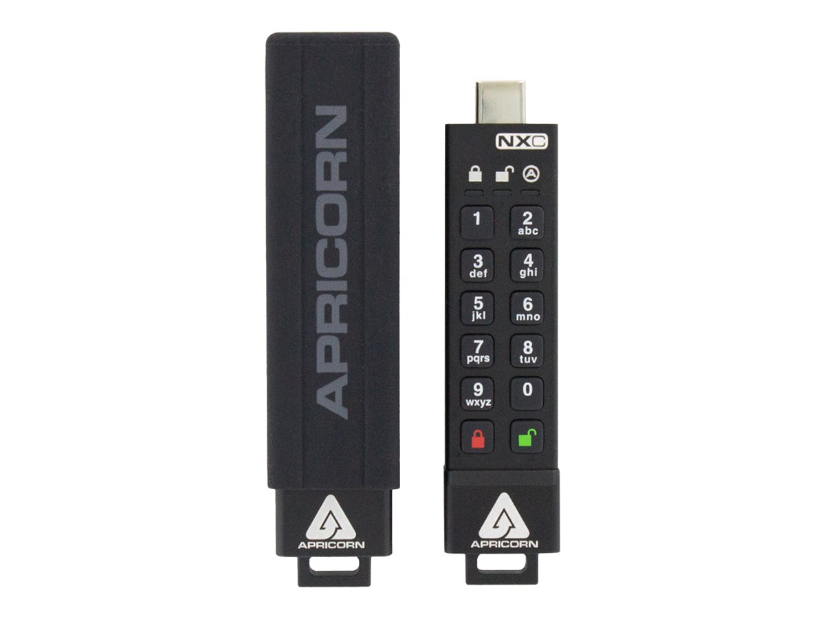 Apricorn USB-Stick Aegis Secure Key 3NXC - USB 3.1 Gen 1 - 64 GB - Schwarz