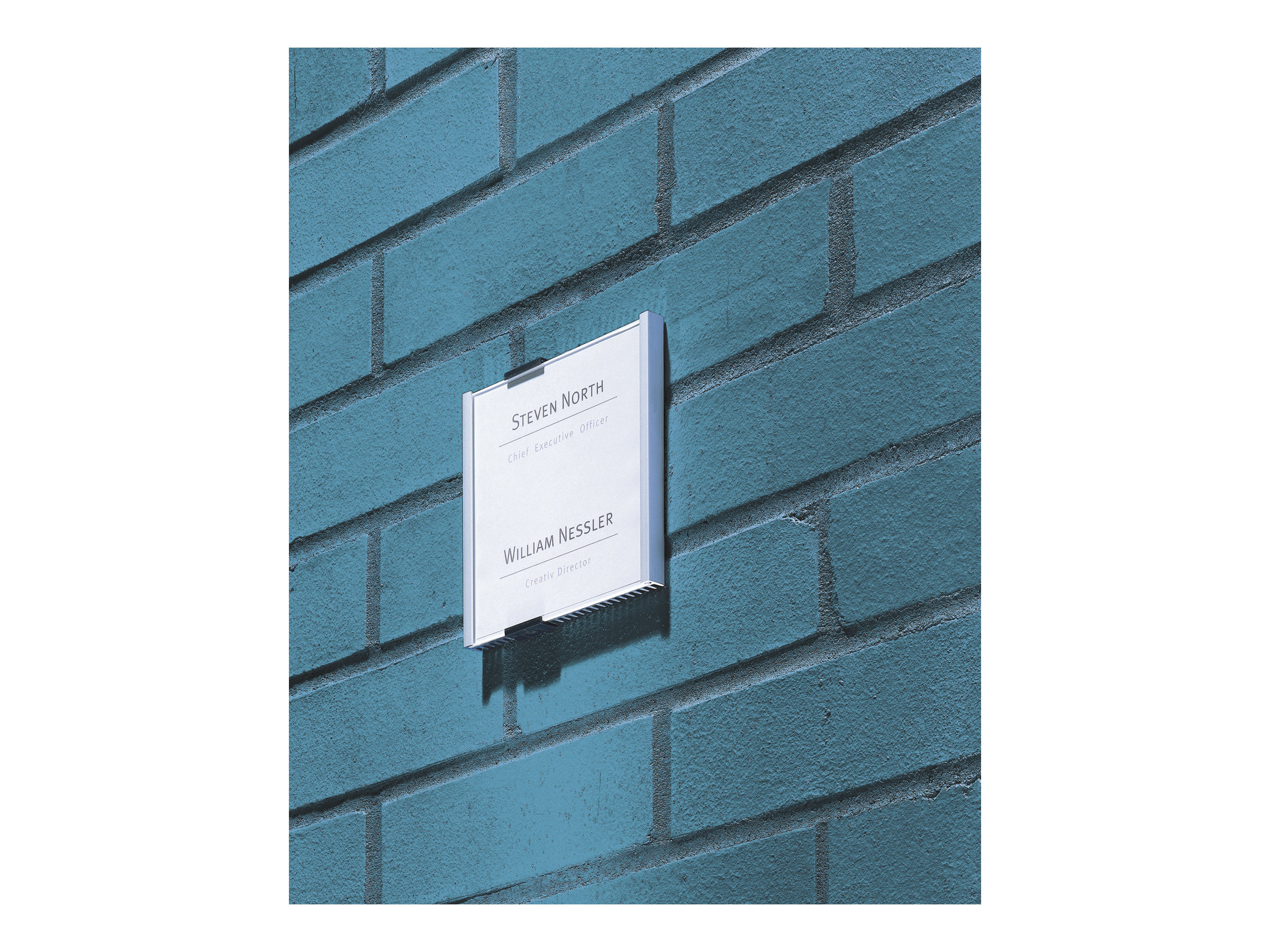 DURABLE Tuerschild INFO SIGN Metall silber DIN A6 quer, 1 St