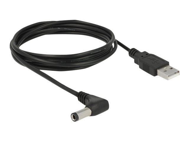 Delock USB Stromkabel zu DC 5,5 x 2,5 mm Stecker 90° 1,5 m
