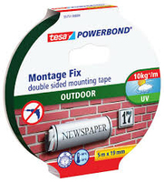 tesa Montageband POWERBOND Outdoor 55751 doppelseitiges Klebeband 19,0 mm x 5,0 m, 1 Rolle