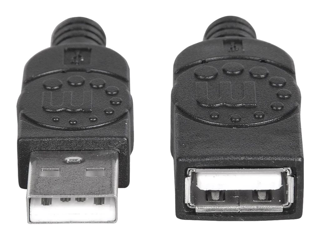 MANHATTAN USB Verlaengerungskabel 1m 480 Mbps Hi-Speed USB 2.0 Typ A Stecker - Typ A Buchse schwarz MANHATTAN USB Verlaengerungskabel 1m 480 Mbps Hi-Speed USB 2.0 Typ A Stecker - Typ A Buchse schwarz