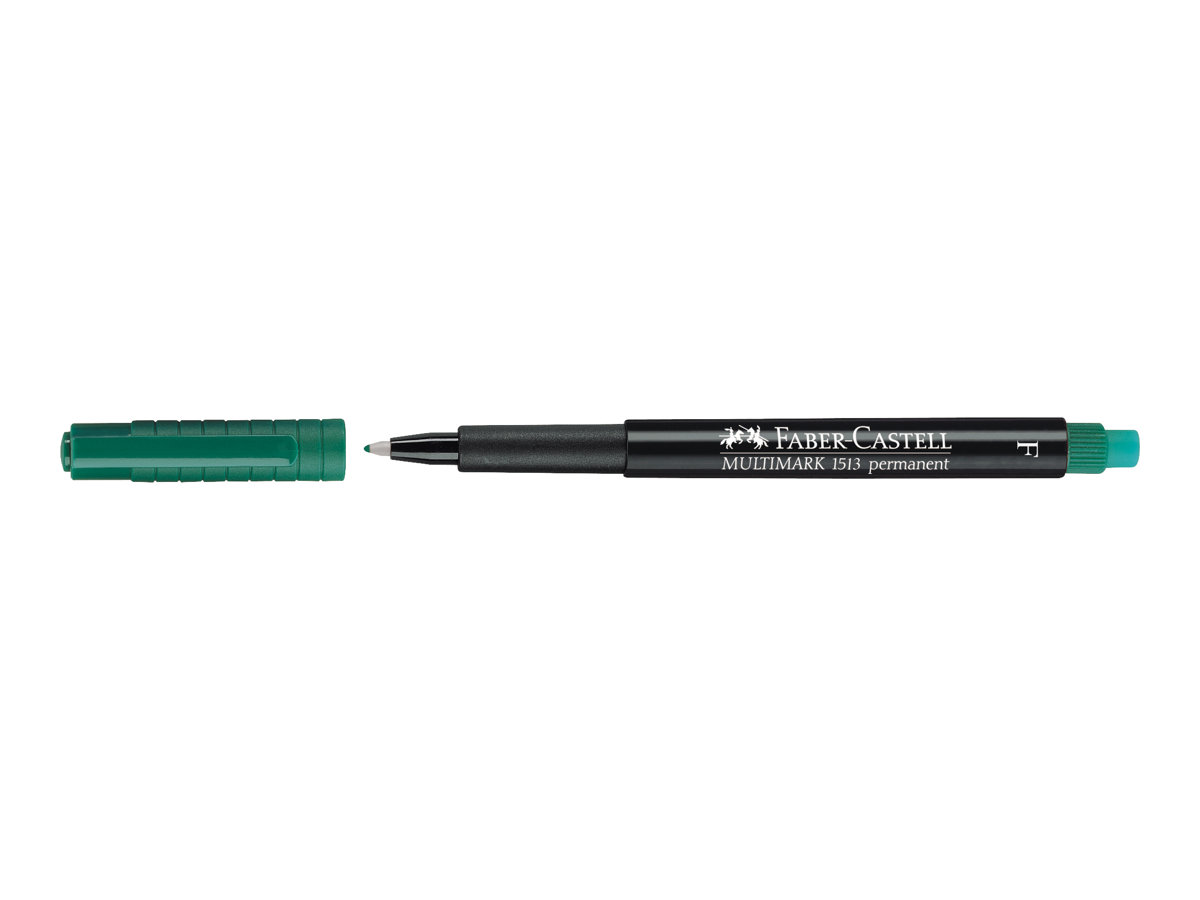 10 FABER-CASTELL MULTIMARK 1513 Folienstifte grÃ¼n 0,6 mm permanent