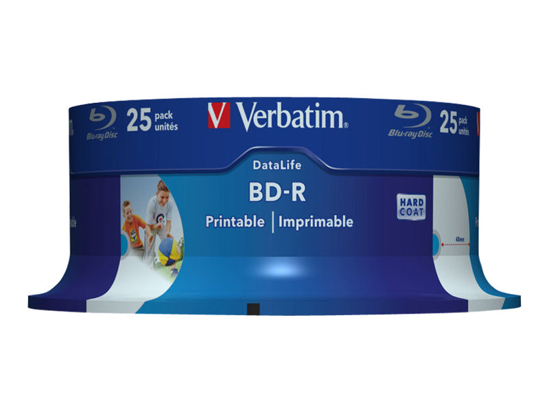 BD-R Verbatim Datalife SL 6x 25GB IJP 25 Pack Spindle