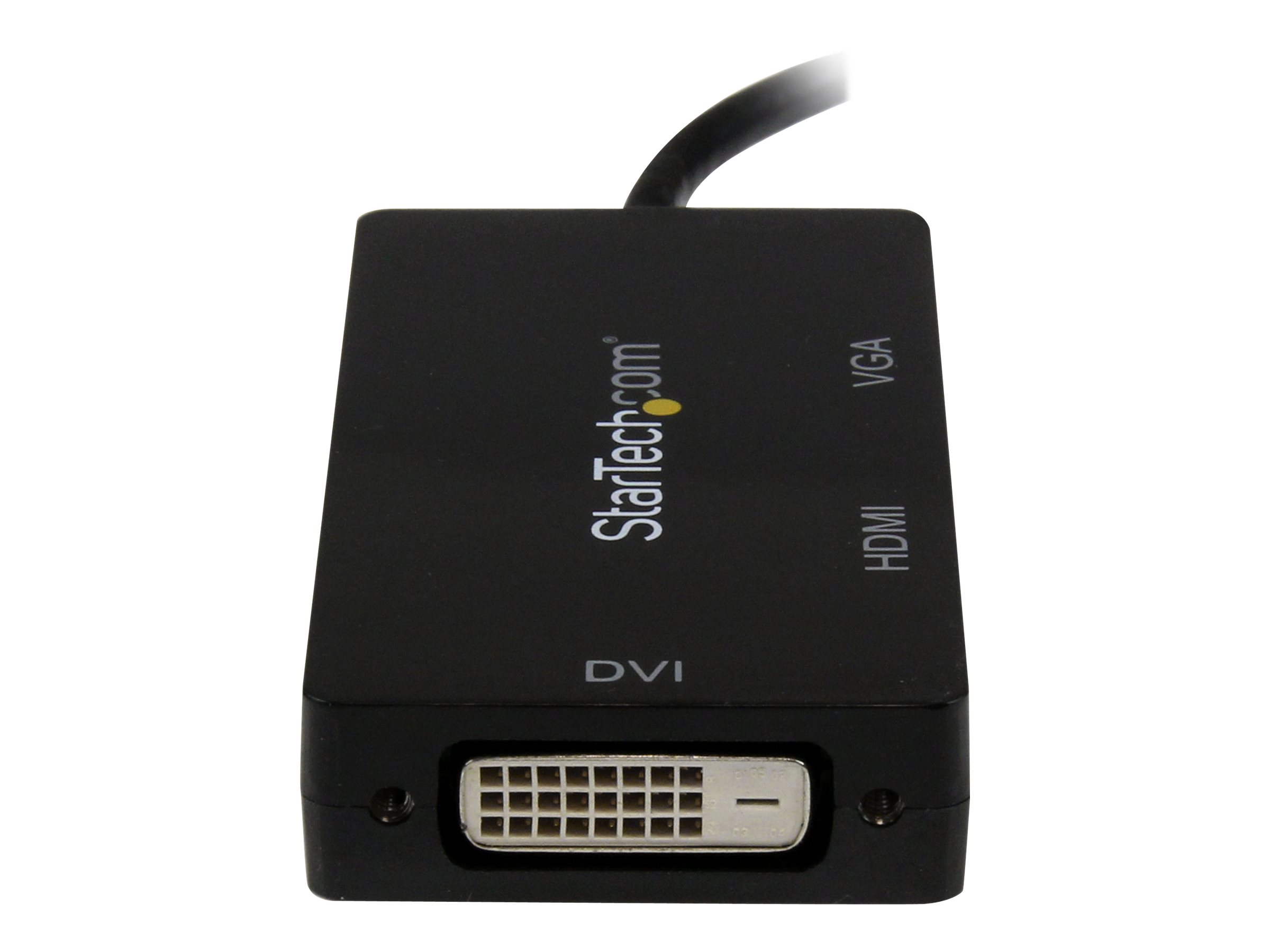 StarTech.com 3 in 1 Mini DisplayPort Adapter - 1080p - Mini DP / Thunderbolt to HDMI / VGA / DVI Splitter for Your Monitor (MDP2VGDVHD) - Videokonverter - Schwarz