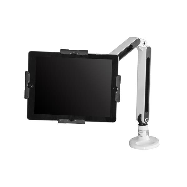 STARTECHCOM Schreibtisch Tablet Halter Schwenkbarer Arm Für iPad und Android Weiss Tablethalter Tablet Halterung