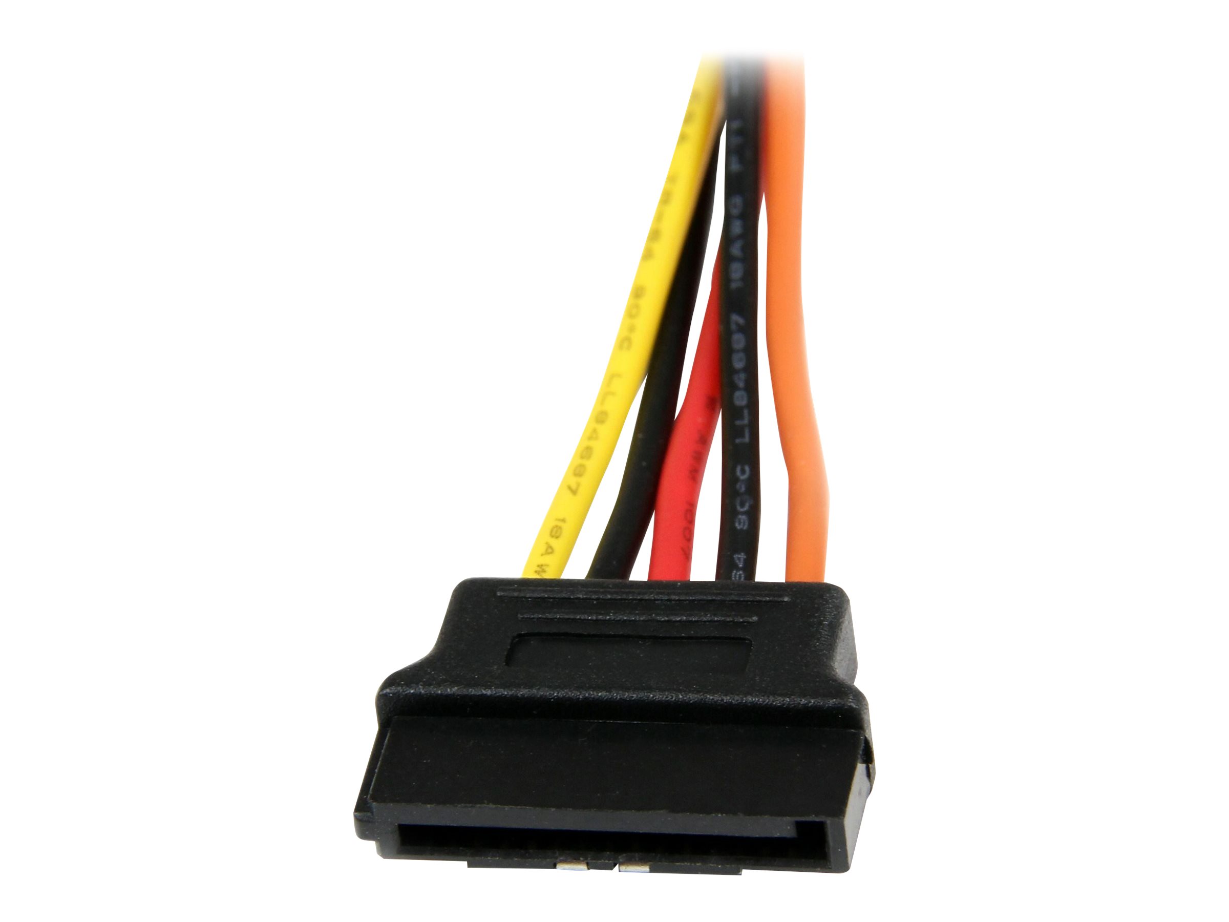 StarTech.com SATA Y-Strom-Adapterkabel mit Verriegelungs Clip 15cm - S-ATA Y Splitter Stromkabel St/Bu - Serial ATA 15pin Y-Adapter - Netz-Splitter - 15.24 cm