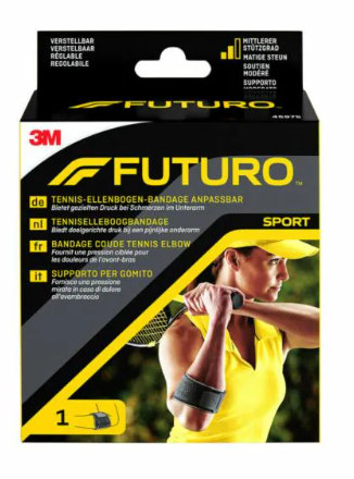 FUTURO Ellenbogenbandage Tennis, Sport 45975DABI schwarz 17,835,6 cm, 1 St
