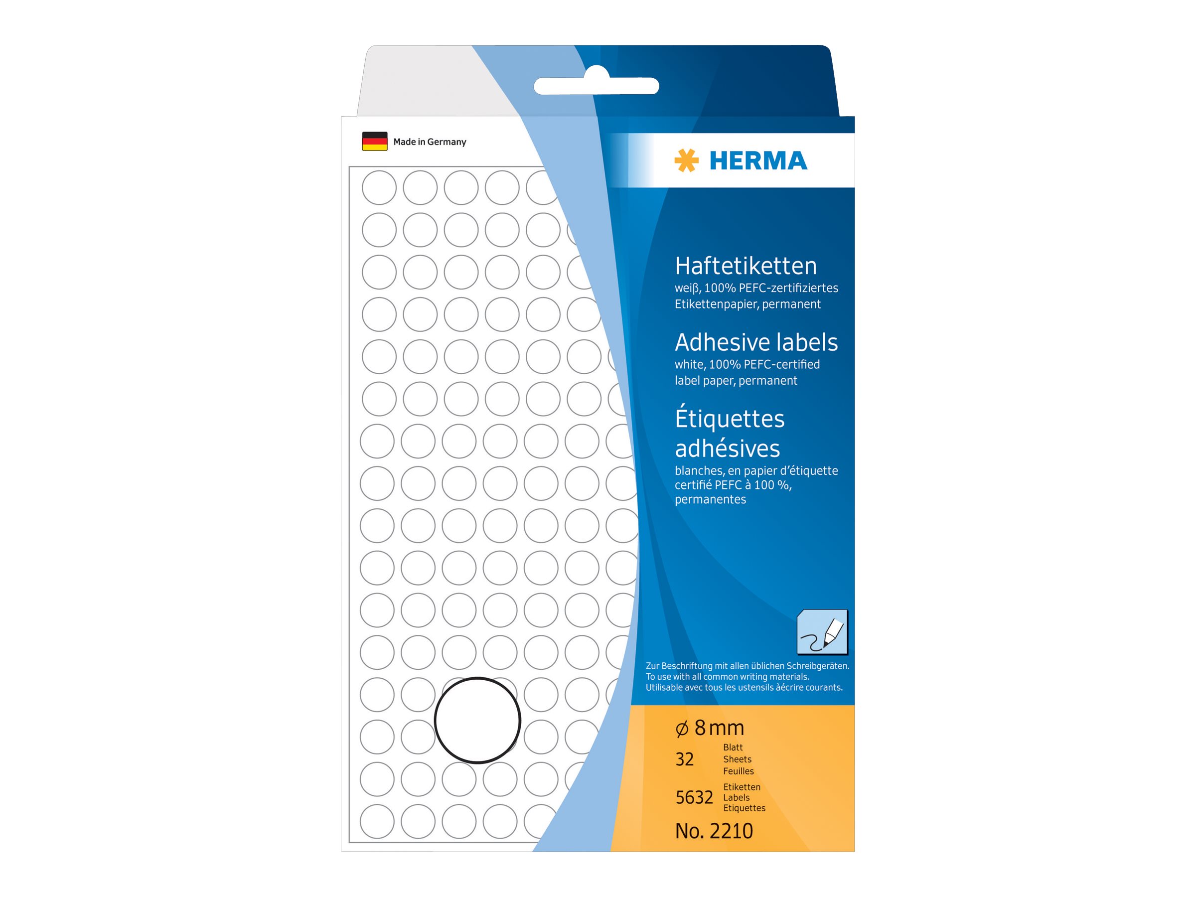 HERMA Klebepunkte 2210 weiss Ø 8,0 mm, 5.632 St. HERMA Klebepunkte 2210 weiss Ø 8,0 mm, 5.632 St.