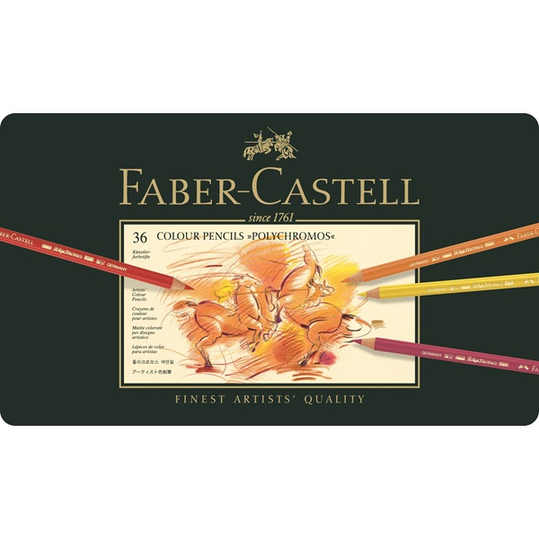 FABER-CASTELL Polychromos Buntstifte farbsortiert, 36 St. FABER-CASTELL Polychromos Buntstifte farbsortiert, 36 St.