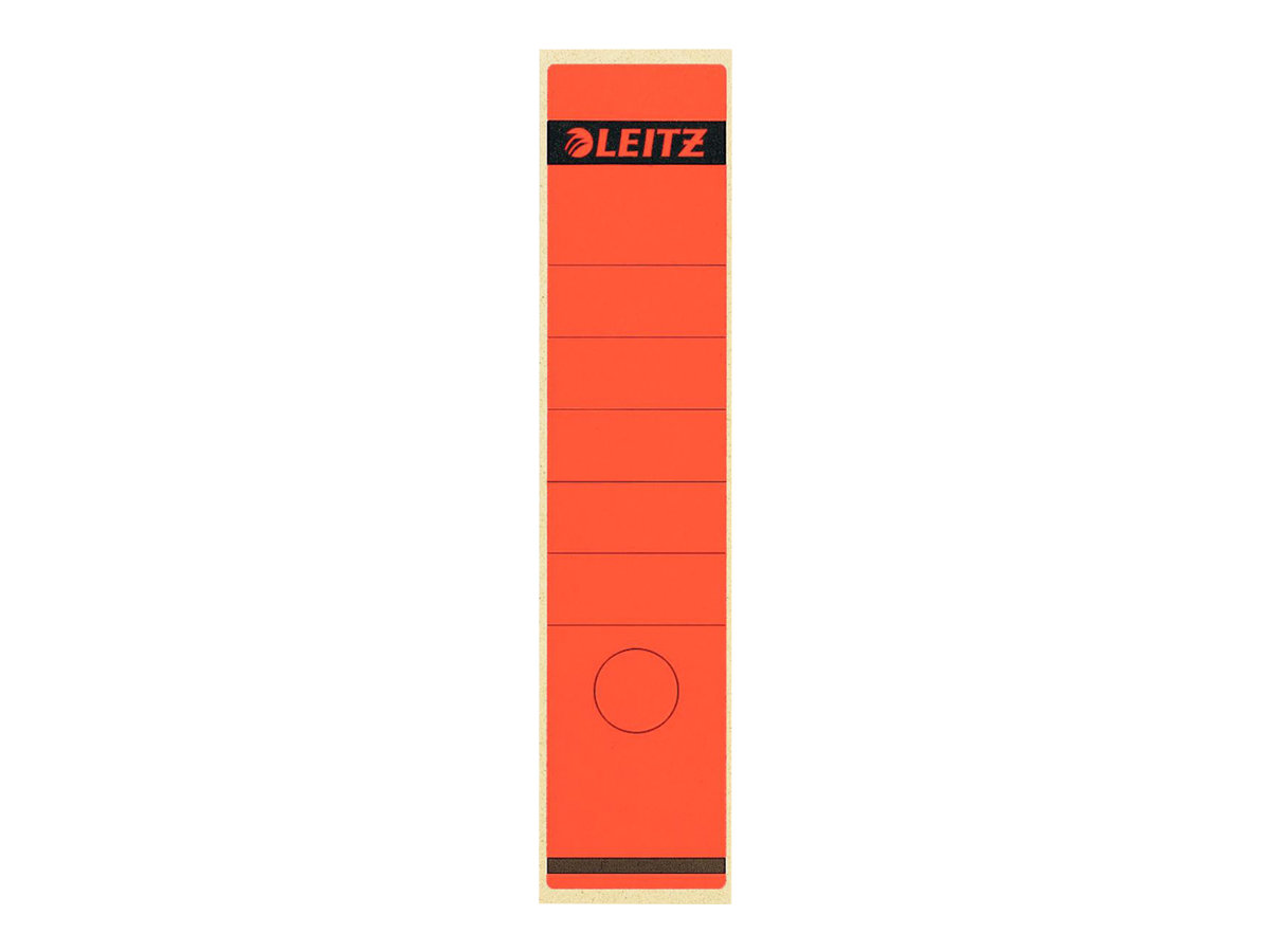 10 LEITZ Ordneretiketten 1640 rot für 8,0 cm Rückenbreite 10 LEITZ Ordneretiketten 1640 rot für 8,0 cm Rückenbreite