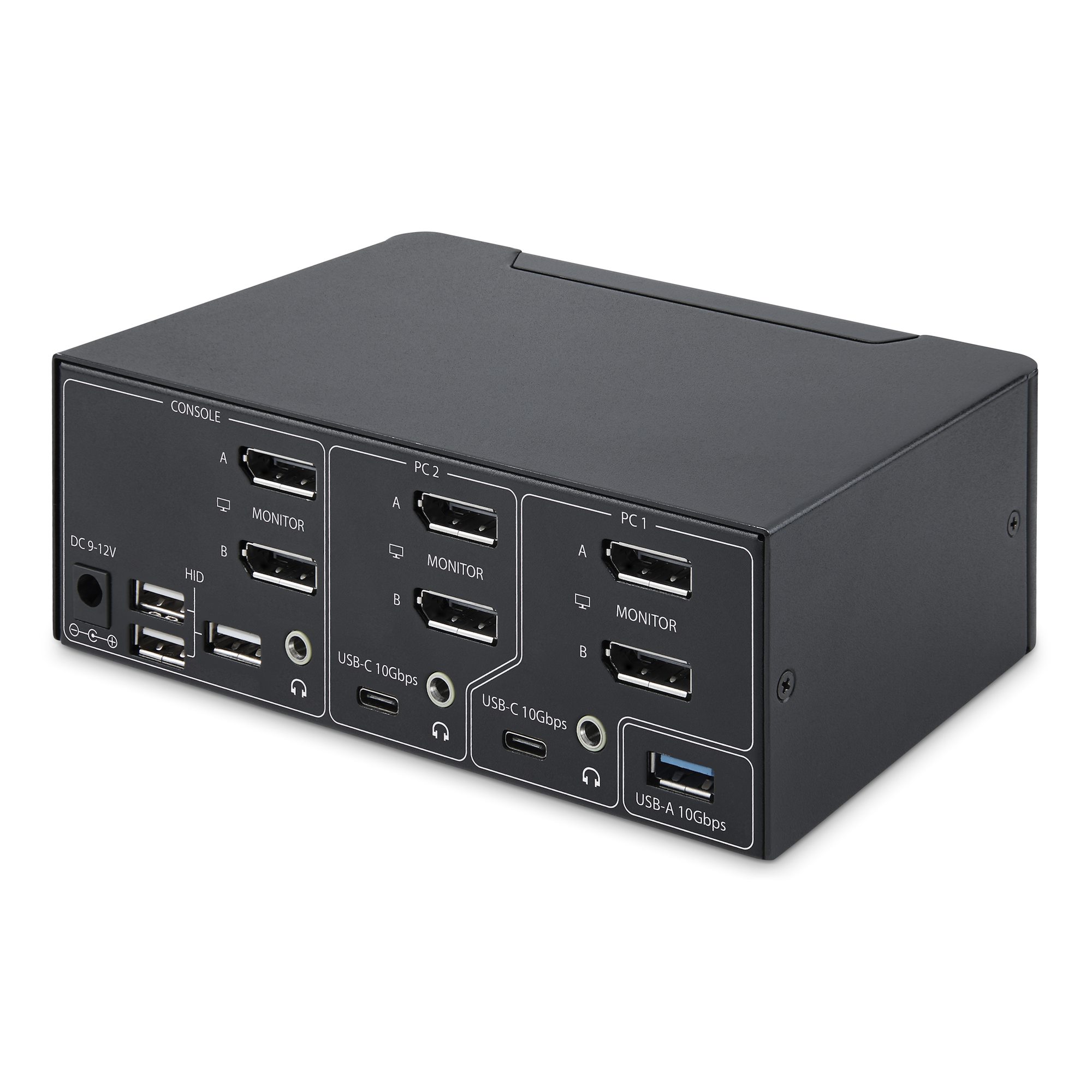 STARTECHCOM 2Port DualMonitor DisplayPort KVM Switch DP 14 8K 60Hz 4K 144Hz 2x USB 32 10Gbps Ports KVM Umschalter