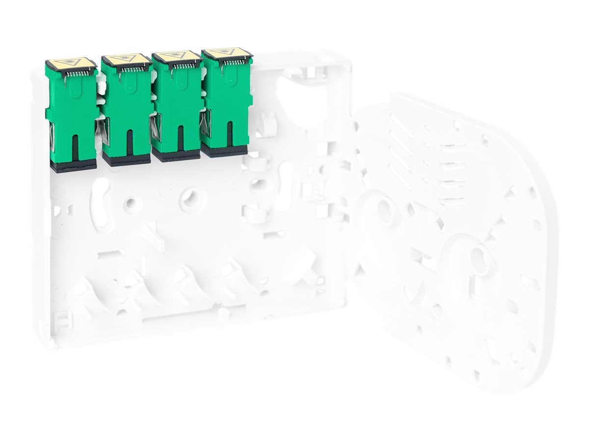 DIGITUS DN931094 FTTH enclosure with 4x SC APC SX adapter surface and DINrail mount