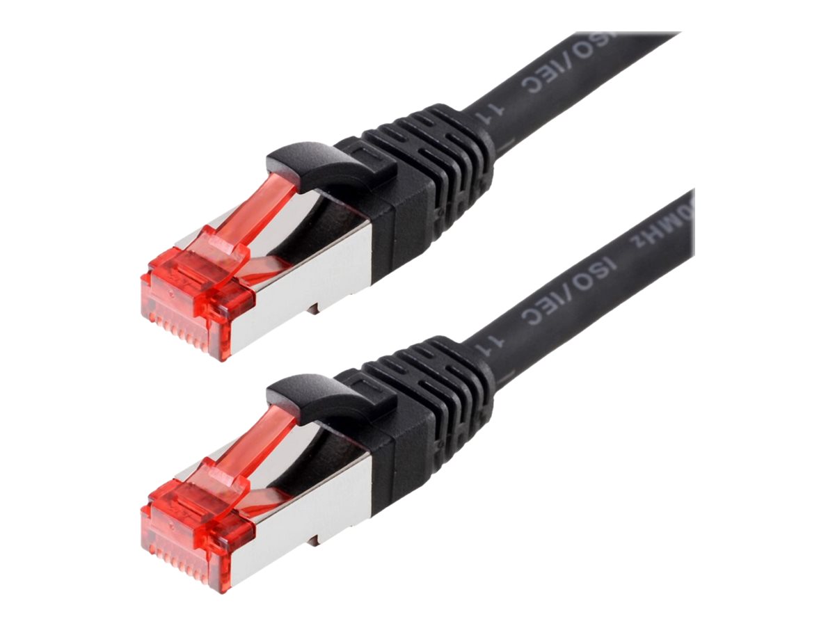 helos Patchkabel Cat 6 SFTP RJ45 schwarz 10m AWG277 LSZH GHMT