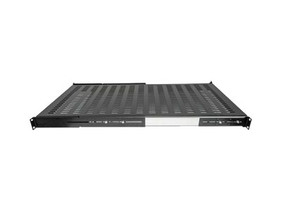INTELLINET 48,3 cm 19 Zoll Fachboden ausziehbar 1 HE 800 mm tief 550mm Ablageflaeche schwarz