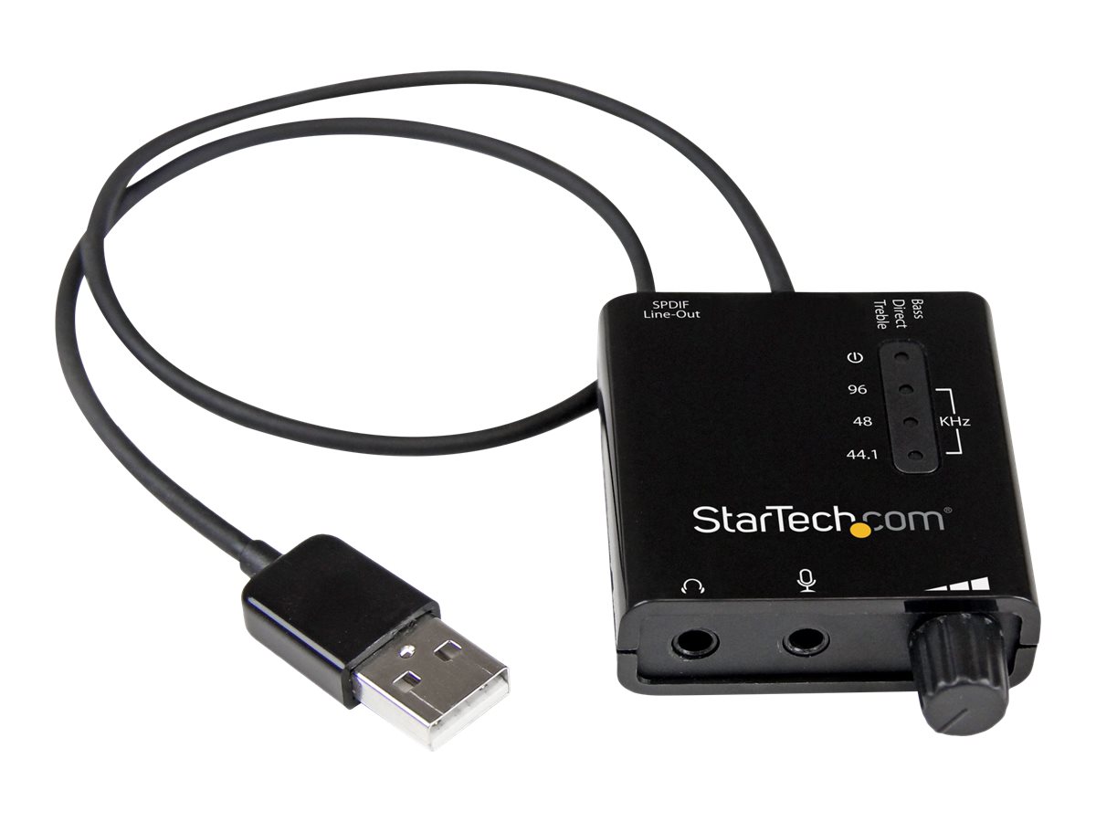 STARTECH.COM USB Audio Adapter - Externe USB Soundkarte mit SPDIF Digital Audio und Stero Mic - Schwarz STARTECH.COM USB Audio Adapter - Externe USB Soundkarte mit SPDIF Digital Audio und Stero Mic - Schwarz