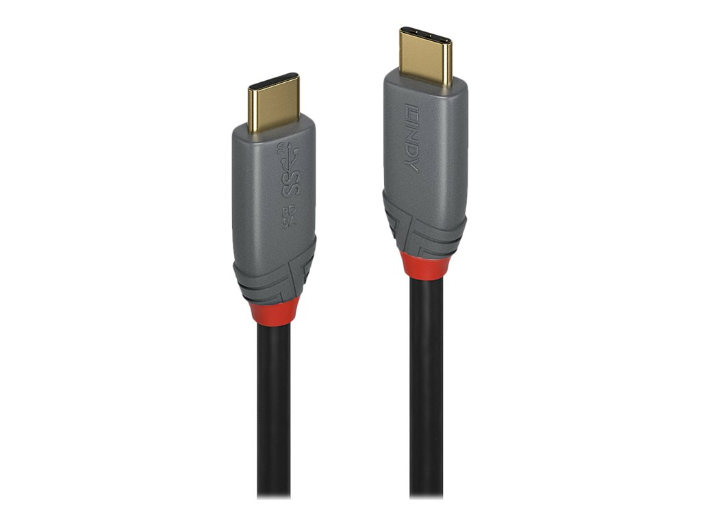 LINDY 1m USB 3.1 C 5A PD Anthra Line LINDY 1m USB 3.1 C 5A PD Anthra Line