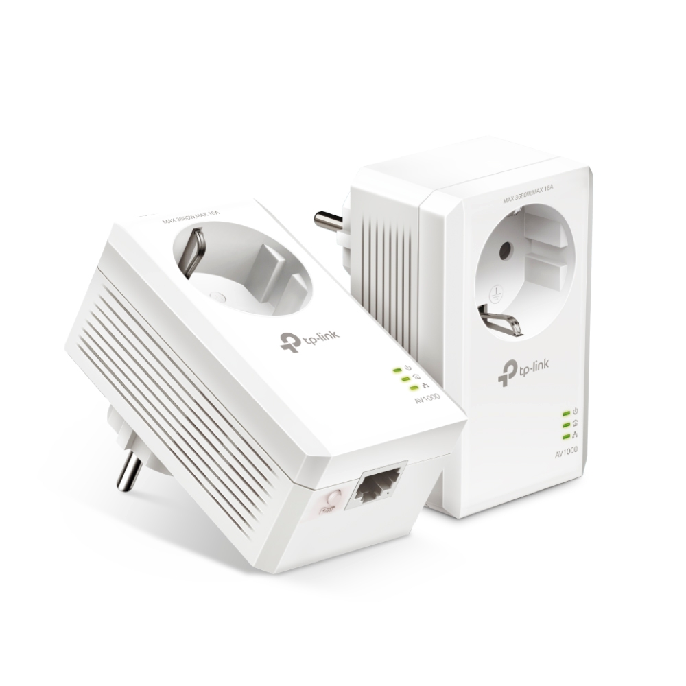 TPLINK TLPA7017P KIT AV1000 Gigabit Passthrough Powerline Starter Kit 2 TLPA7017P