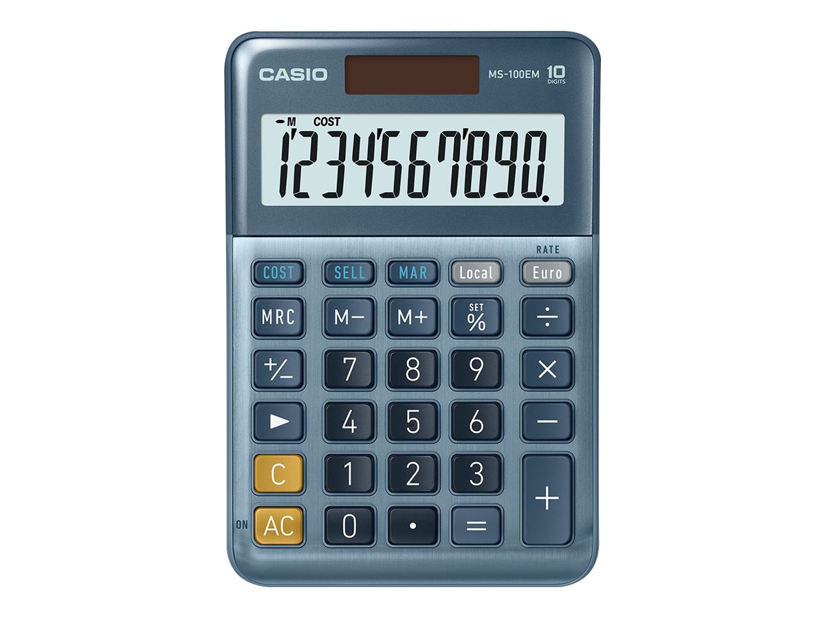 CASIO MS-100EM Tischrechner blau CASIO MS-100EM Tischrechner blau