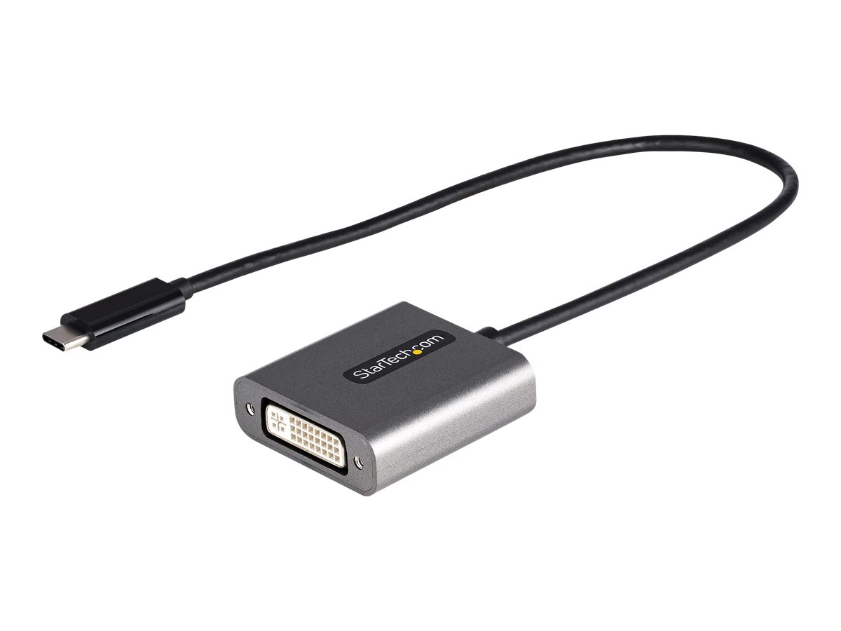 StarTech.com USB-C auf DVI Adapter - 1920x1200p - USB-C zu DVI-D - USB-C Dongle - USB Typ C auf DVI Monitoradapter - Videokonverter - Thunderbolt 3 kompatibel - 30cm Kabel (CDP2DVIEC) - Videoadapter - 24 pin USB-C zu DVI-I - 38 cm