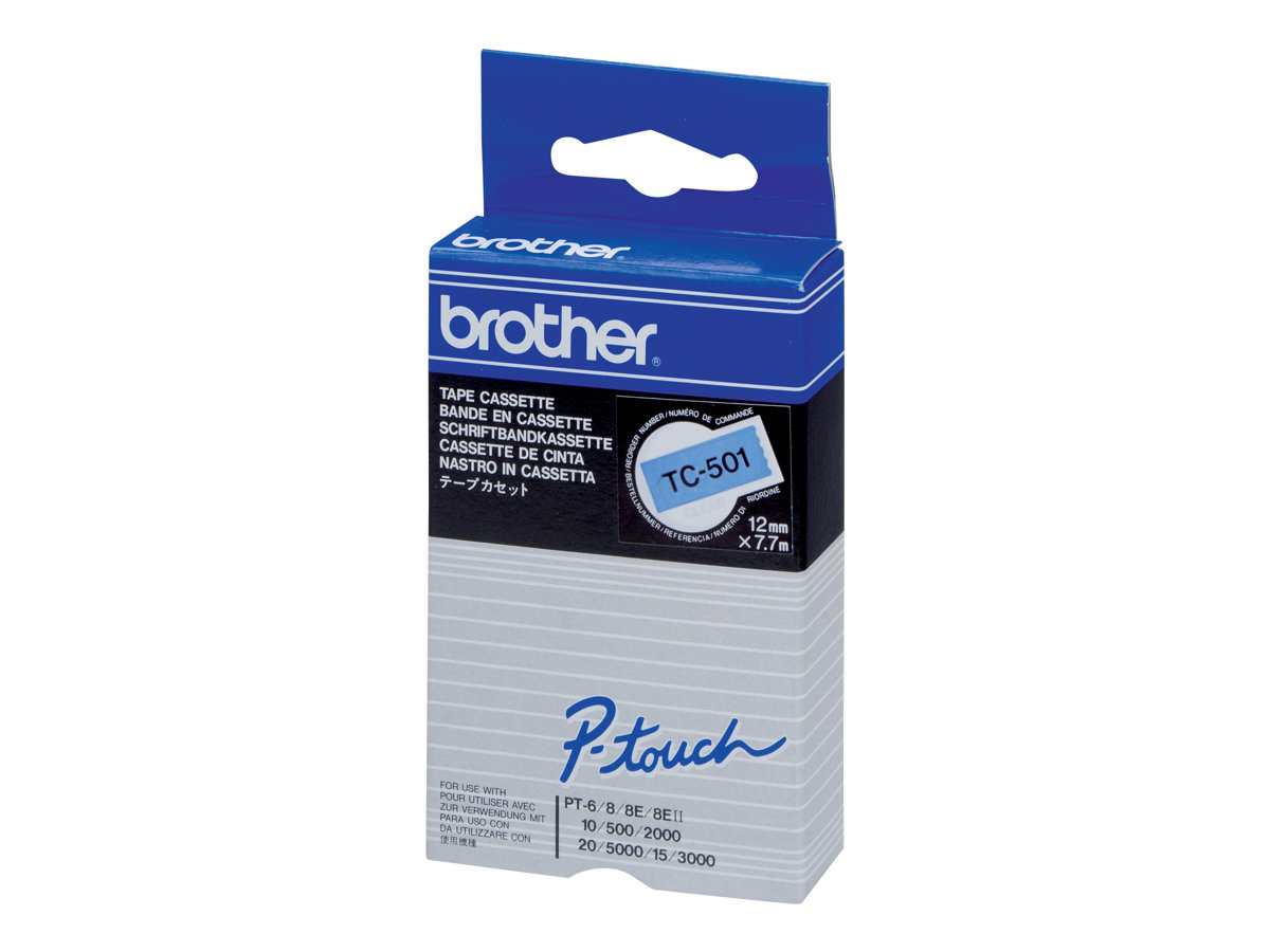 TC501 BROTHER PT Schriftband 12mm blau TC501 BROTHER PT Schriftband 12mm blau