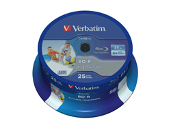 25 verbatim Blu-ray BD-R 25 GB bedruckbar