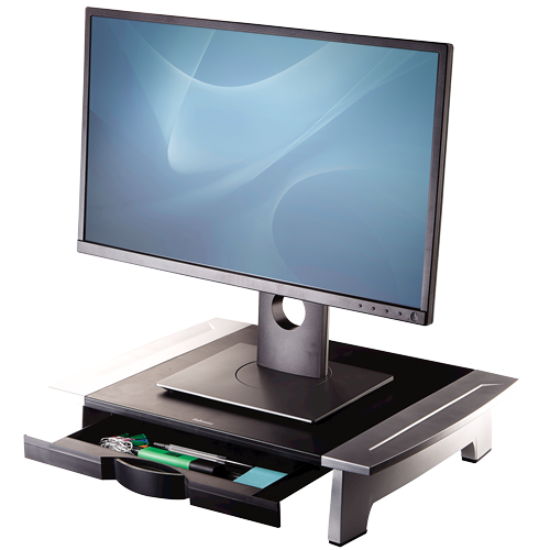 AKTION Fellowes Monitorständer Office Suites Kompakt schwarz, silber mit 10 Euro CashBack