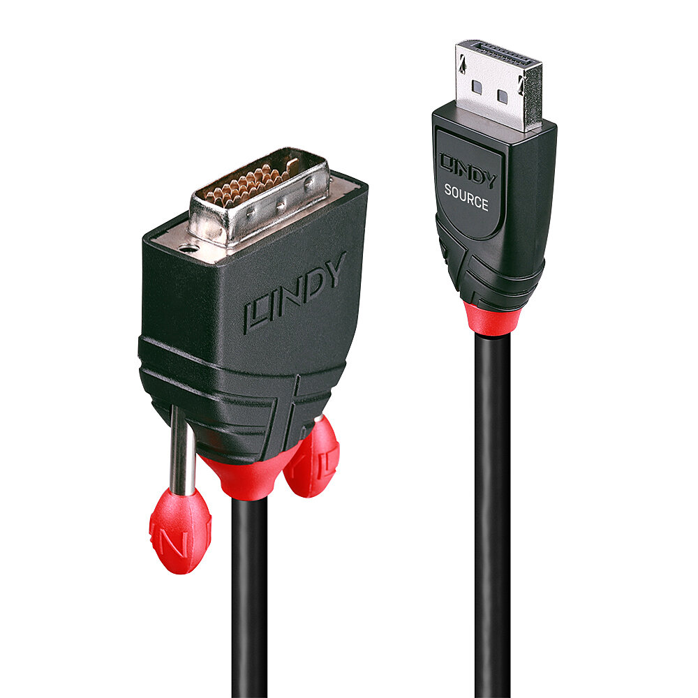 LINDY Kabel DisplayPort/DVI-D 3m DP Stecker an DVI-D Stecker