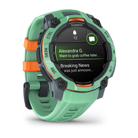 GARMIN Instinct 3 AMOLED 45 mm Smartwatch gruen, schwarz