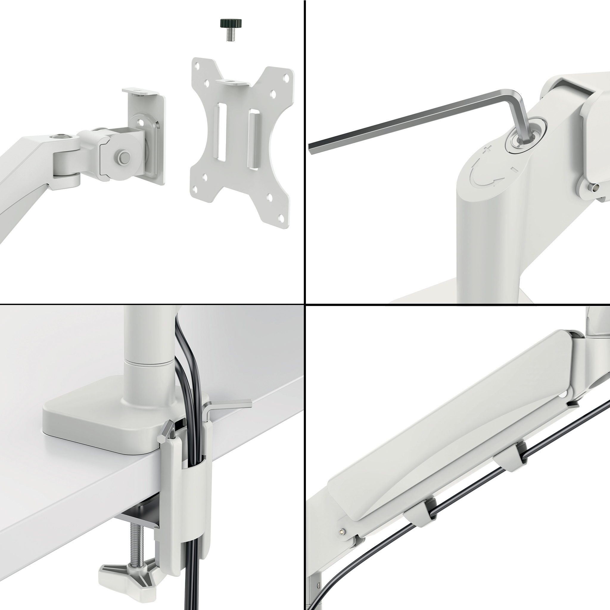 Esselte Leitz Monitor-Halterung Ergo 65370085 2 Monitore lichtgrau