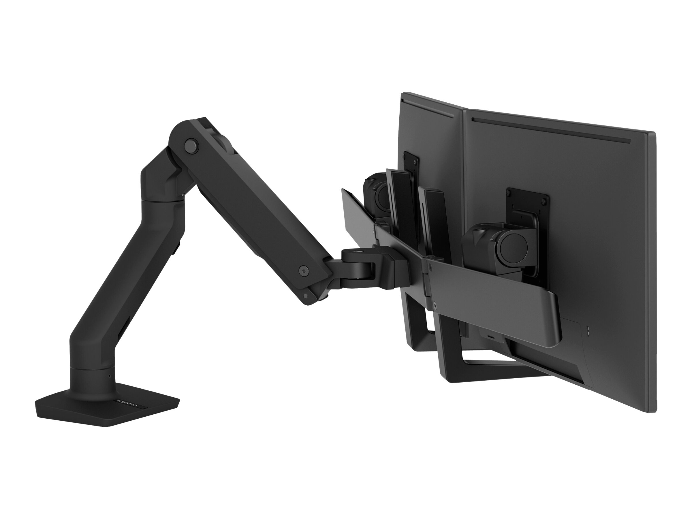 ERGOTRON HX Dual Monitor Arm in schwarzer Tischhalterung fuer Monitore bis 7,9kg