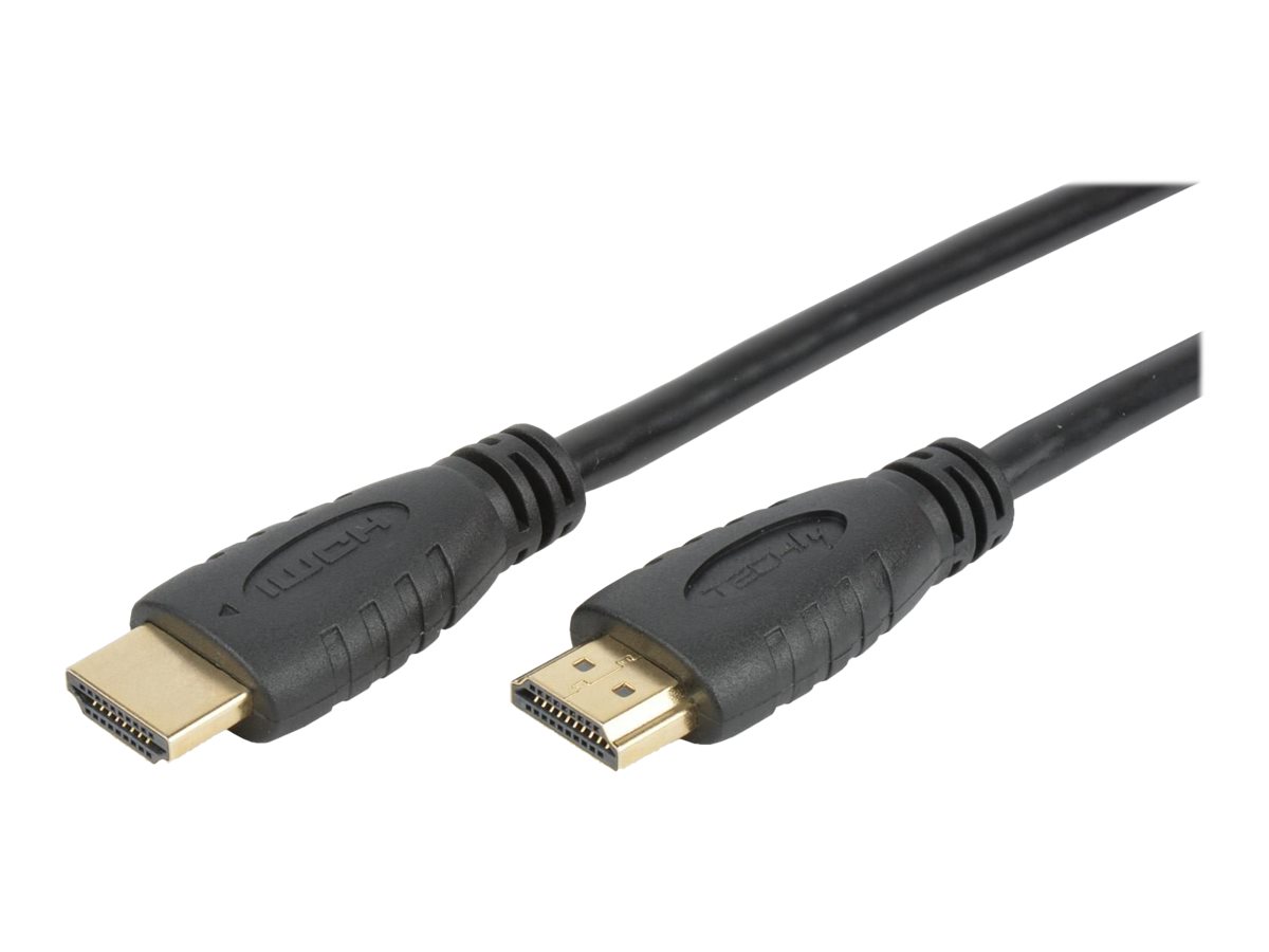 TECHLY HDMI 4K 60Hz High Speed Anschlusskabel 0,5m schwarz mit Ethernet mit 2x19polige vergoldete HDMI Stecker TECHLY HDMI 4K 60Hz High Speed Anschlusskabel 0,5m schwarz mit Ethernet mit 2x19polige vergoldete HDMI Stecker