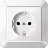Merten Steckdose SCHUKO MEG23001019 Abdeckplatte polarweiß gl Merten Steckdose SCHUKO MEG23001019 Abdeckplatte polarweiß gl